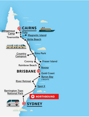Sydney to Cairns Hop-on Hop-off Travel Pass